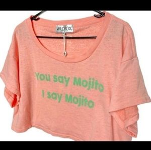 WILDFOX Peach Mojito Crop Top small